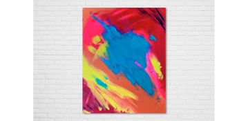Signed original abstract painting - You can't