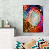 Signed original abstract painting - The noise In-between