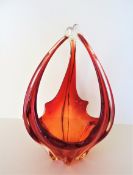 Murano Sommerso Cristallo Venezia CCC Art Glass Centre Piece