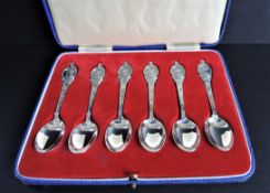 Cased Set George VI 1937 Coronation Silver Plated Tea Spoons