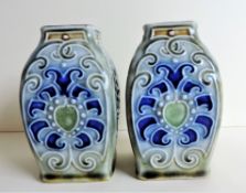Antique Art Nouveau Royal Doulton Lambeth Vases