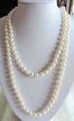 44 Inch Opera Length Pearl Necklace