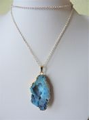 Semi Precious Gemstone Pendant on Sterling Silver Chain.