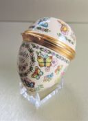 Halcyon Days Enamels Easter 1979 Egg Trinket Box