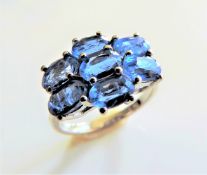 Sterling Silver 2.8 CT Tanzanite Ring New with Gift Box