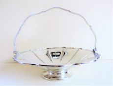 Antique Art Nouveau Mappin & Webb Silver Plate Cake/Fruit Basket