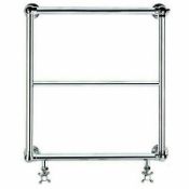 Burcombe 600 x 686mm Ball Jointed Towel Rail Chrome. NEW
