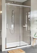 RRP £355. Mode Meier 1400 x 1850mm. 6Mm framed sliding shower door. Appears New, Unused & No Damage