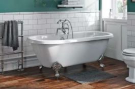 RRP £399. The Bath Co. Traditional double ended roll top bath. Appears New Unused. Legs Not Include