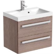 RRP £199. Orchard Wye walnut wall hung vanity unit. 600mm.Product code: ARDWA002