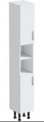 RRP £489. Reeves Nouvel gloss White tall storage unit 1990 x 300mm. Product code: NOFGR08. Appears