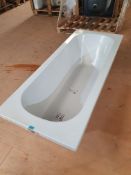 RRP £229. Kensington Orchard round edge single ended straight bath 1700 x 700. 4mm acrylic straight