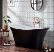 RRP £2,500. 'Bow' Graphite 1800mm Traditional Freestanding Bath, manufactured by 'Holborn Of Londo