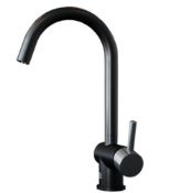 RRP £109. Schon Aaron C spout black and nickel kitchen mixer tap Product code: KCHTAP35. Appears Ne