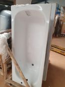 1 x 1700 x 750mm Rounded Single ended bath