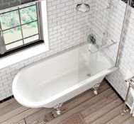 1660 x 780mm Shakespeare Single Ended Traditional Freestanding Shower Bath. No Legs. Appears new un