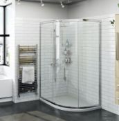 900 x 760 One Door Quadrant Shower Enclosure. 220440. Appears New Unused.