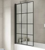 Mixed Pallet: 5 Iytems. 1 x Quadrant Shower Cabin White Glass Panels. 1 x Designer 8mm Black Framed