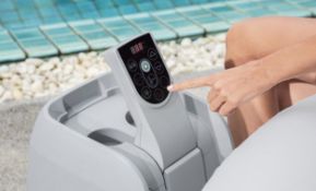 (R8) RRP £199. Bestawy Lay-Z-Spa Pump Grey (P05328) & Accessories. Contents Appear As New.
