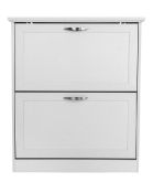 (6G) RRP £139.00. Kingston Shoe Rack White (IX186NX). H.91.5 x W.79 x D.23cm. Grade C Stock.