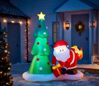 (9F) 10x Items. 4x Angel LED Spun Acrylic Silhouette Outdoor RRP £20 Each. 1x 6ft 6” Inflatable San