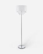 (6D) RRP £79.00. Venetian Floor Lamp Grey (GG446). (L.40 x W.40 x H.160 cm). Grade C Stock.
