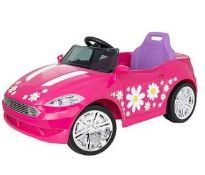 (6E) RRP £99.99. Evo 6V Pink Floral Sports Car (XR082). Grade C Stock.