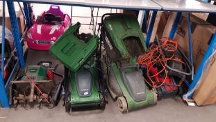 (6L) 5x Mixed Lawn Mower Items. To Include Qualcast, Powerbase, Sovereign & Black & Decker.