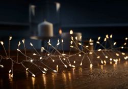 (11B) 17x Items. 1x 750 Timer LED Cluster Lights Indoor & Outdoor Warm White. 1x 800 LED Silver Wir