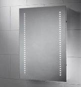 (R8) RRP £150. Sensio Maya LED Mirror (SKU: 555849). Metal & Glass. (H)700 x (W)500 x (D)60mm