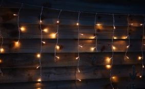 (11B) Lot RRP £450. 9x 720 Timer LED Icicle Lights Outdoor. (7x Warm White, 2x Bright White) RRP £