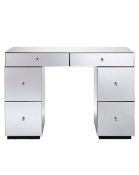 (6F) RRP £359.00. Mirage Mirrored 2+4 Drawer Dressing Table Clear Glass (XK118PS). H.82 x W.122 x D