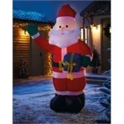 (11C) Lot RRP £255. 5x Inflatable Christmas Items. 1x 6ft Santa With Present RRP £40. 1x 6ft Nutcra