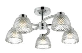 (10D) Lighting Lot – Contents Of Shelf. 18x Items. To Include 2x Verve Design 32cm Two Tone Flush L