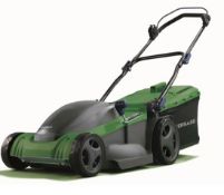 (9F) RRP £129. Powerbase 41cm 1800W Electric Rotary Lawn Mower. (Contents Appear Clean, As New).
