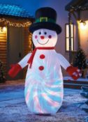 (11C) Lot RRP £375. 7x Inflatable Items. 2x 6ft Snowman With Disco Light RRP £50 Each. 1x 6ft Snowm