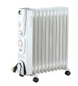 (9F) 6x Heating Items. 1x Arlec Oil Filled 11 Fin Radiator 2500W. 2x Stylec 5 Fin Tall Oil Radiator