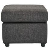 (6D) RRP £79.00. Alicante Footstool Charcoal (AC565). Grade C Stock.