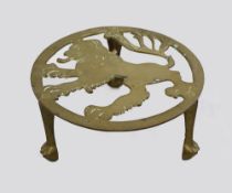 Vintage Brass Fire Trivet