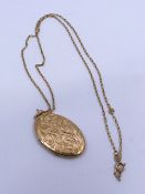 Gold Locket on Chain