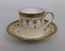Royal Worcester Imperial Coffee Can & Saucer