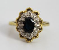 Sapphire & Diamond Ring