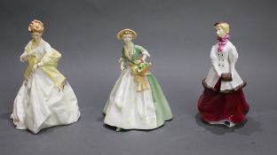 Set of 3 Royal Worcester Figurines First Dance Spring Morn Winter Waltz