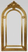 Ornate 7ft Large French Gilt Mirror