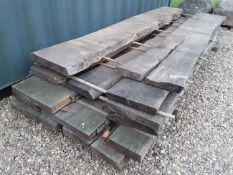 14 x Hardwood Air Dried Timber Waney Edge / Live Edge English Ash Boards / Slabs