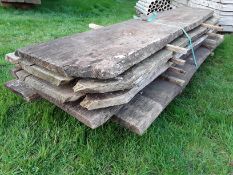 6 x Hardwood Air Dried Sawn English Ash Waney Edge / Live Edge Boards