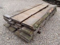 22 x Hardwood Air Dried Timber Sawn Waney Edge / Live Edge English Oak & Chestnut Boards / Planks