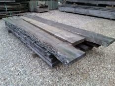 14 x Hardwood Air Dried Sawn Timber Waney Edge / Live Edge English Oak Boards / Slabs