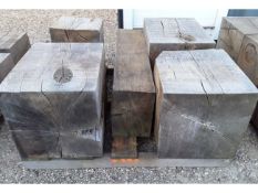 5 x Job Lot Hardwood Timber Dry English Oak Block / Beam Offcuts