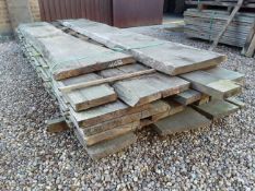 19 x Hardwood Timber Air Dried Sawn Waney Edge/ Live Edge English Oak Slabs/ Boards